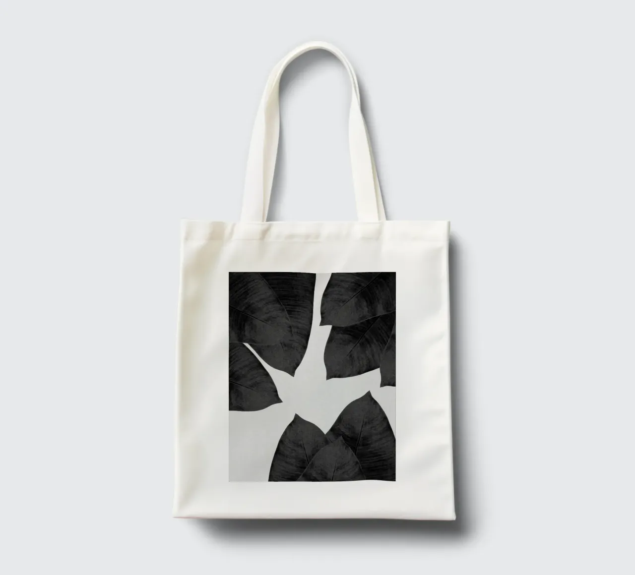 Foglia di banana in bianco e nero I borsa in juta da Orara Studio