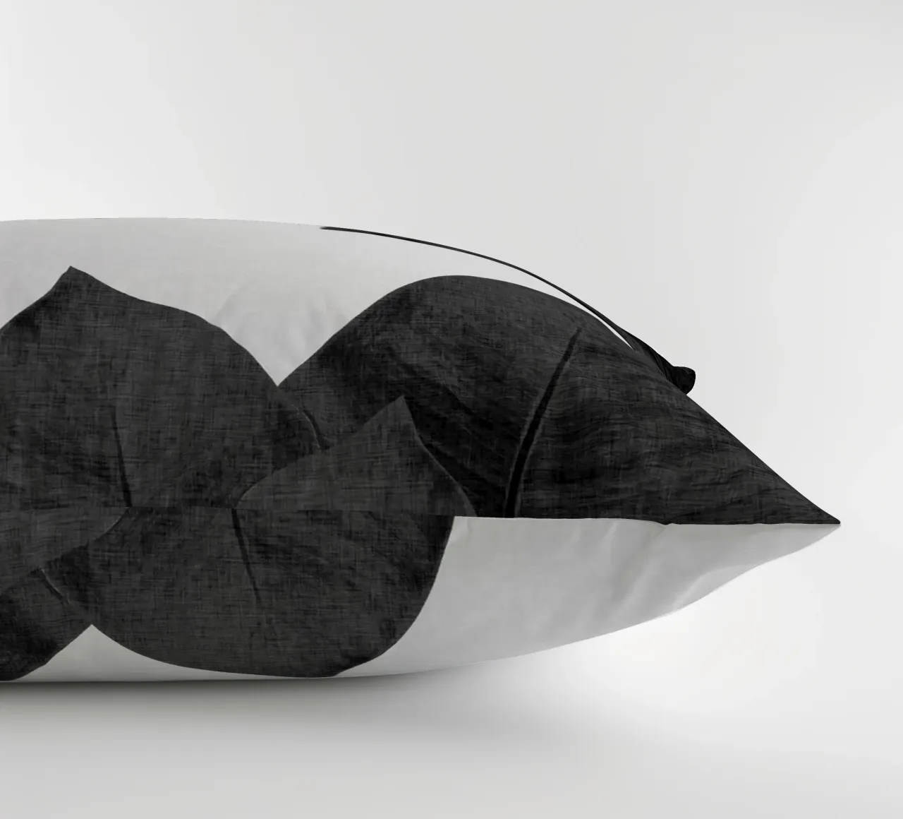 Foglia di banana in bianco e nero I cuscino da Orara Studio