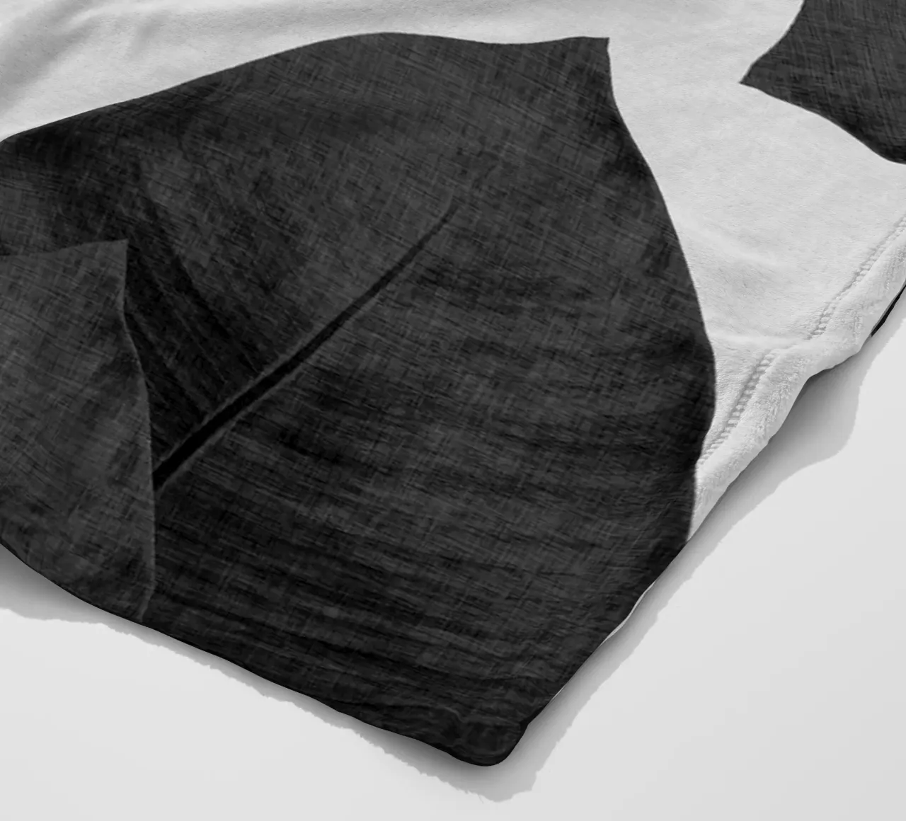 Foglia di banana in bianco e nero I coperta in pile da Orara Studio