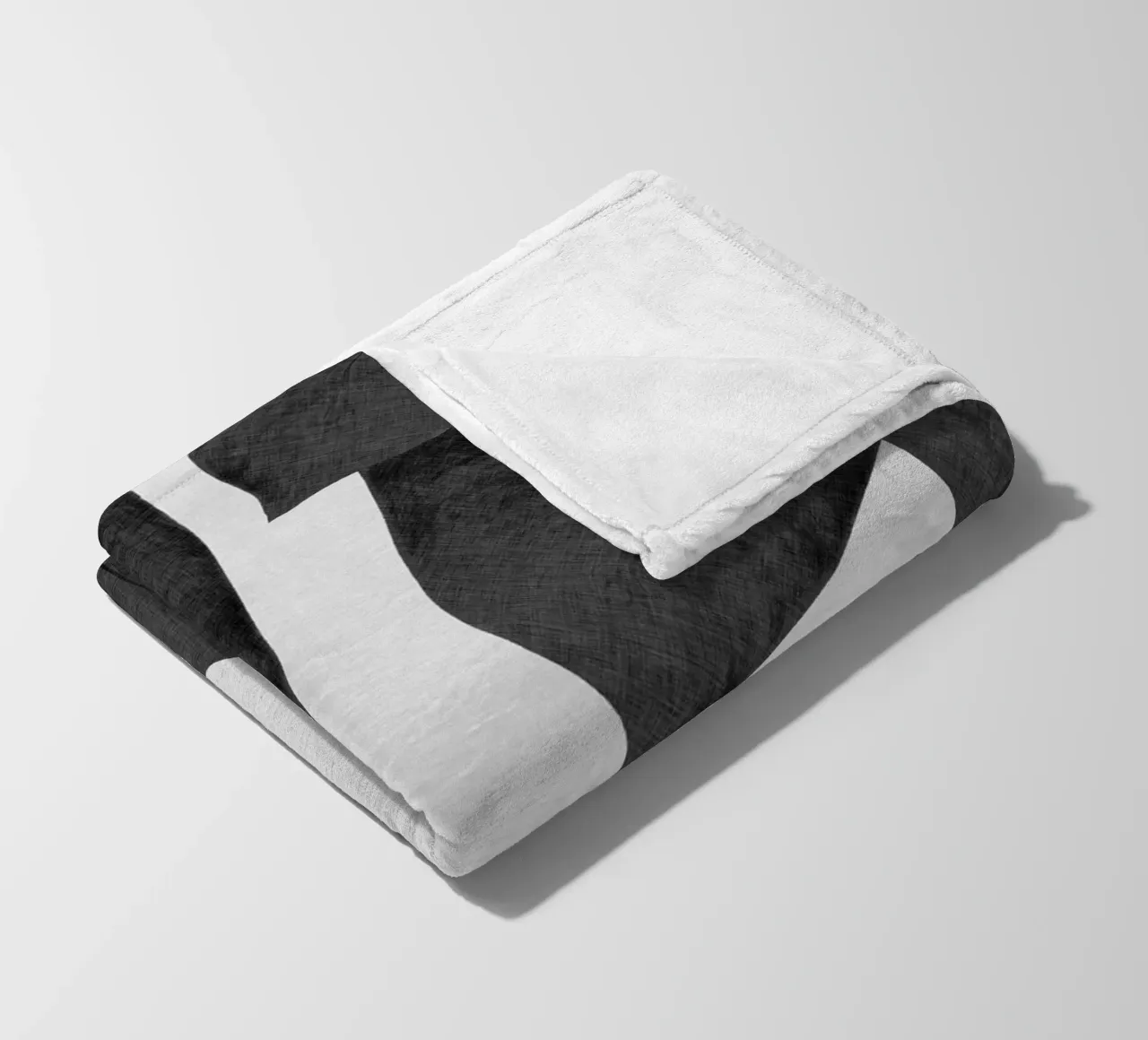 Foglia di banana in bianco e nero I coperta in pile da Orara Studio
