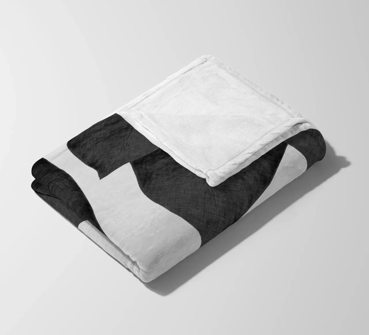 Foglia di banana in bianco e nero I coperta in pile da Orara Studio