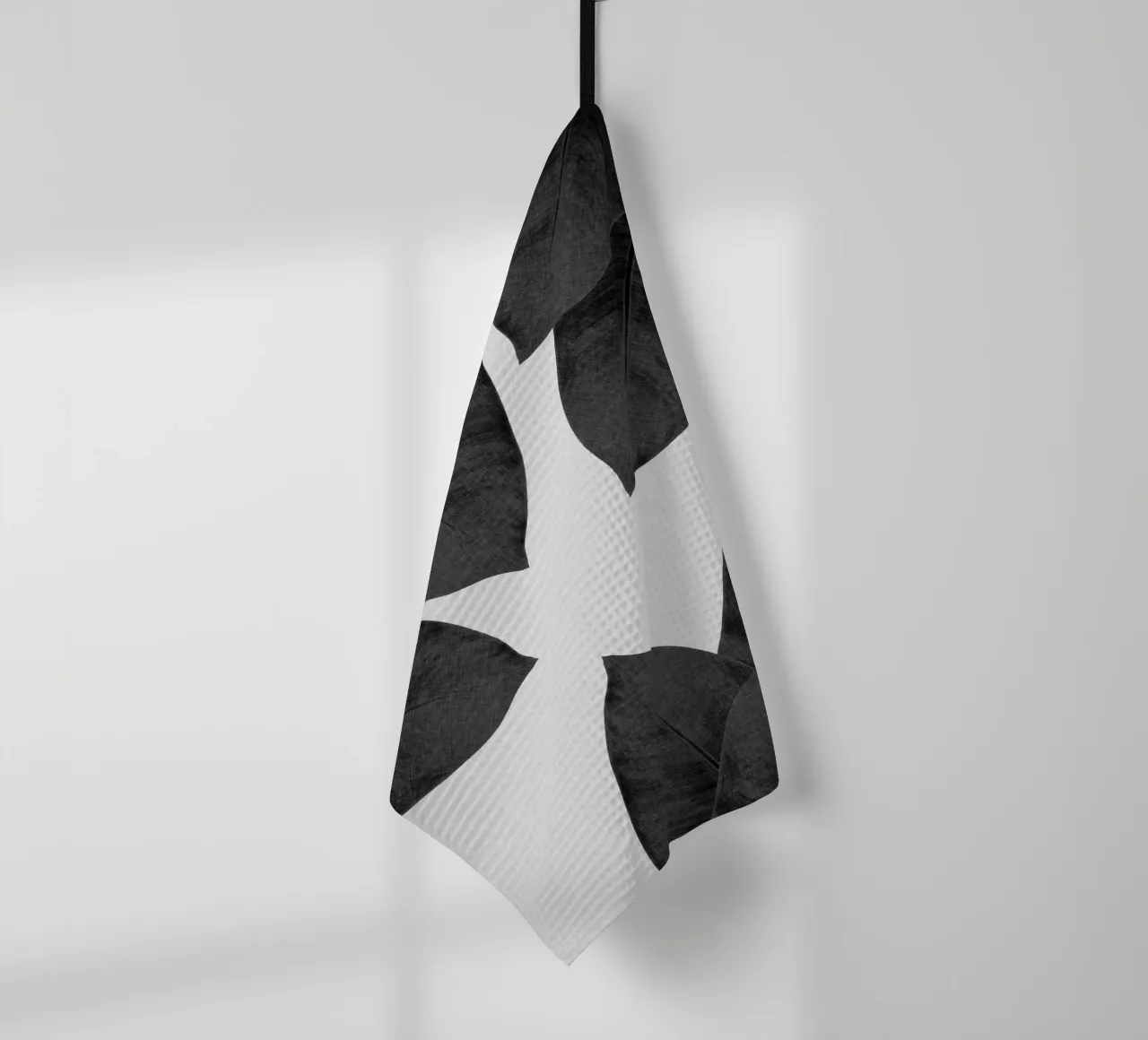 Foglia di banana in bianco e nero I canovaccio da cucina da Orara Studio