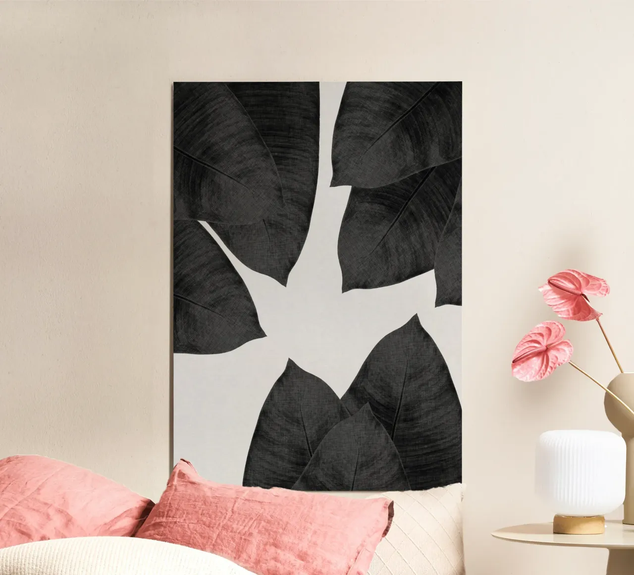 Foglia di banana in bianco e nero I poster da Orara Studio