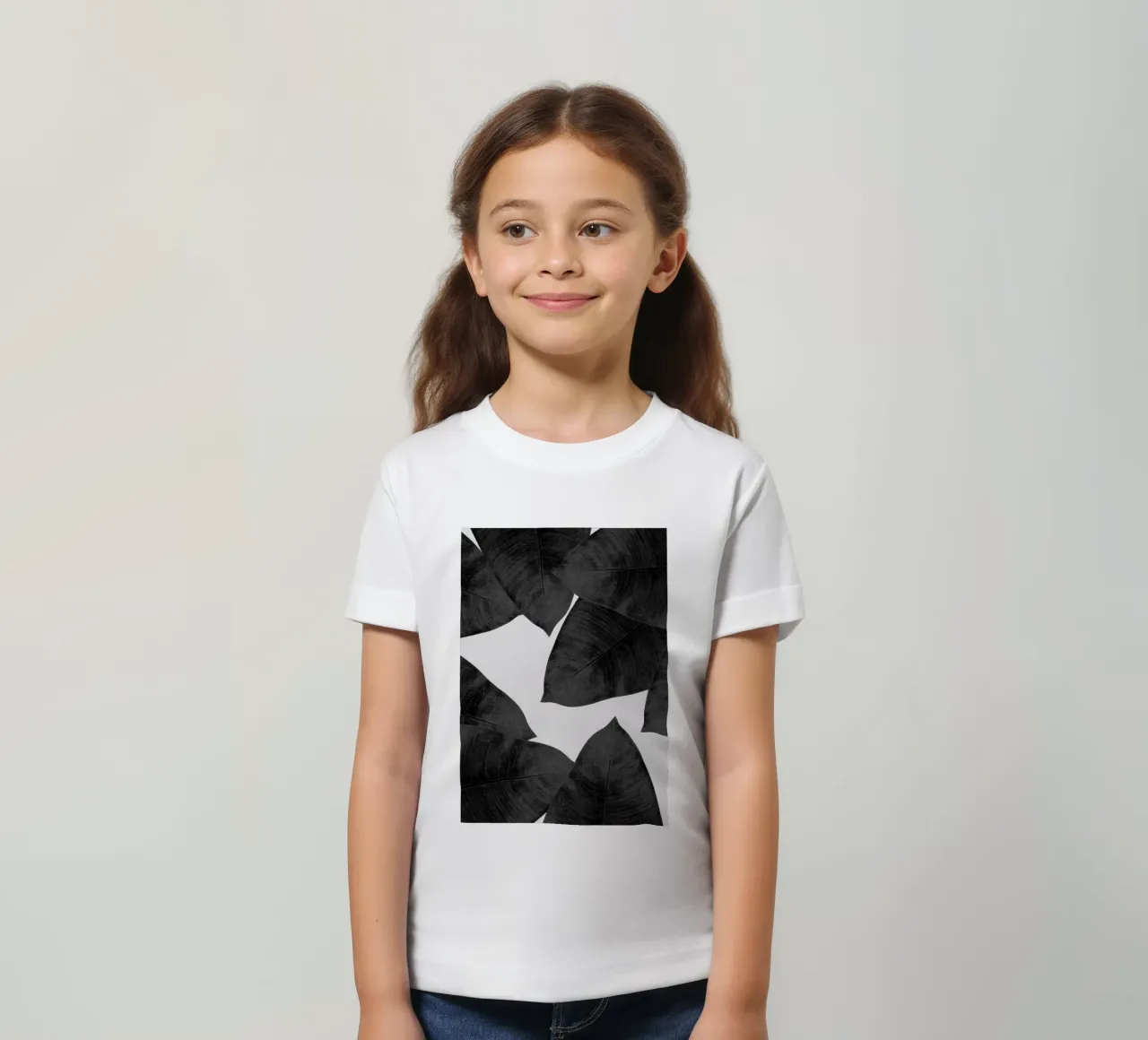 Foglia di banana in bianco e nero II t-shirt bambini da Orara Studio