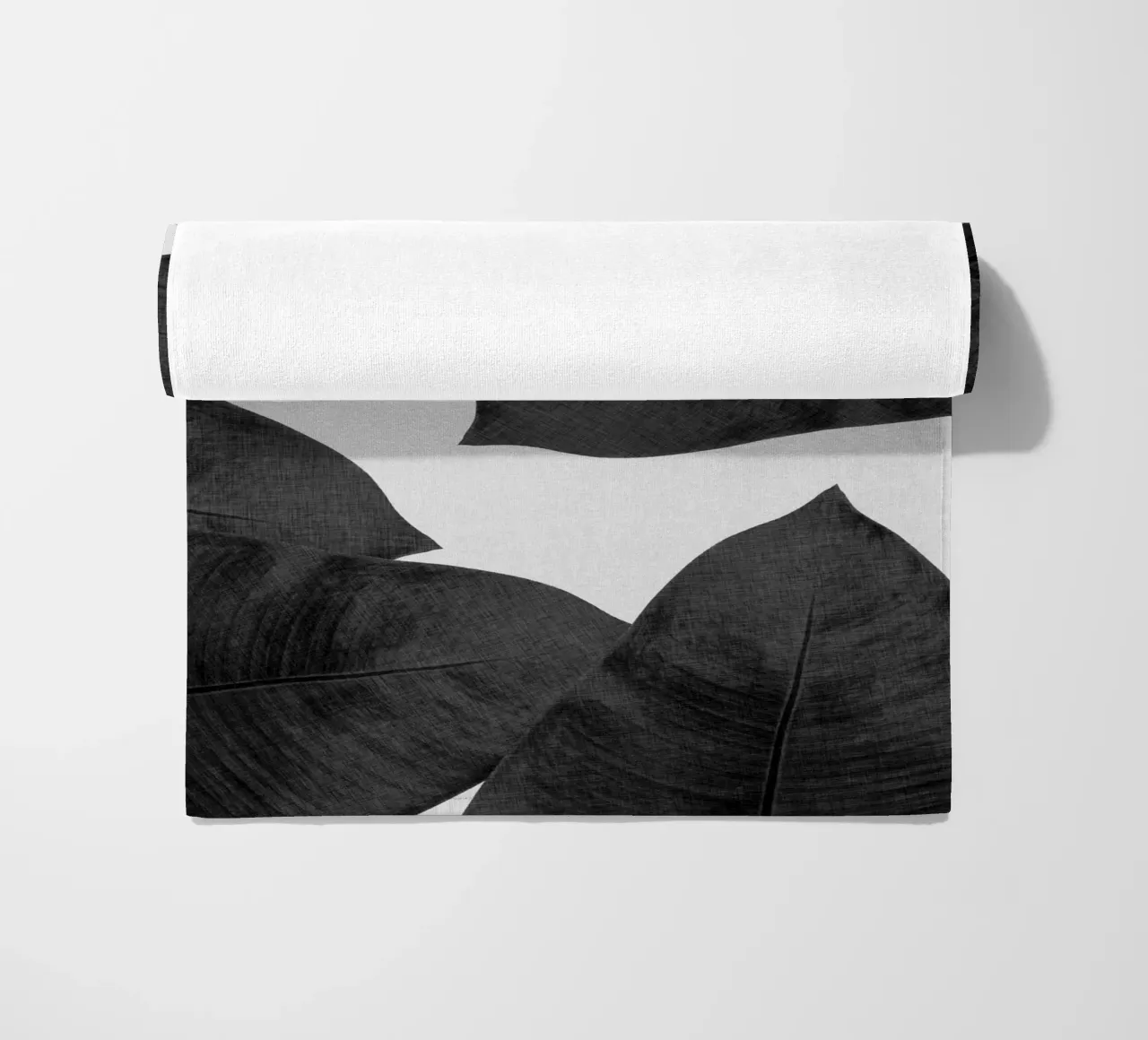 Foglia di banana in bianco e nero II telo mare da Orara Studio