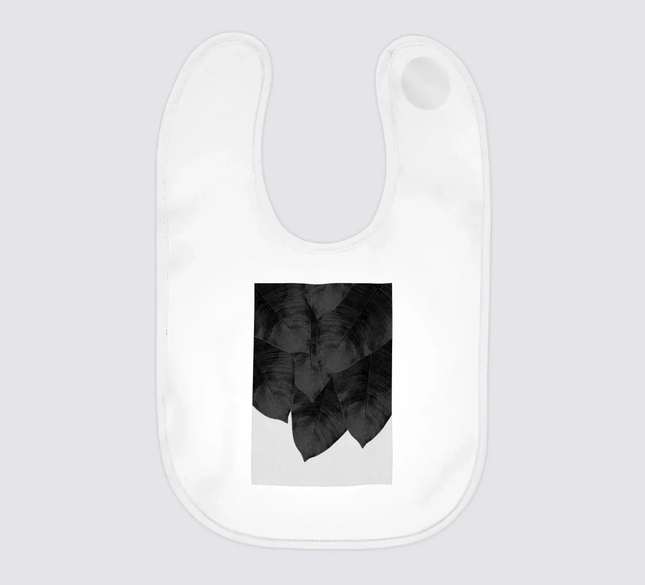 Foglia di banana in bianco e nero III bavaglino da Orara Studio