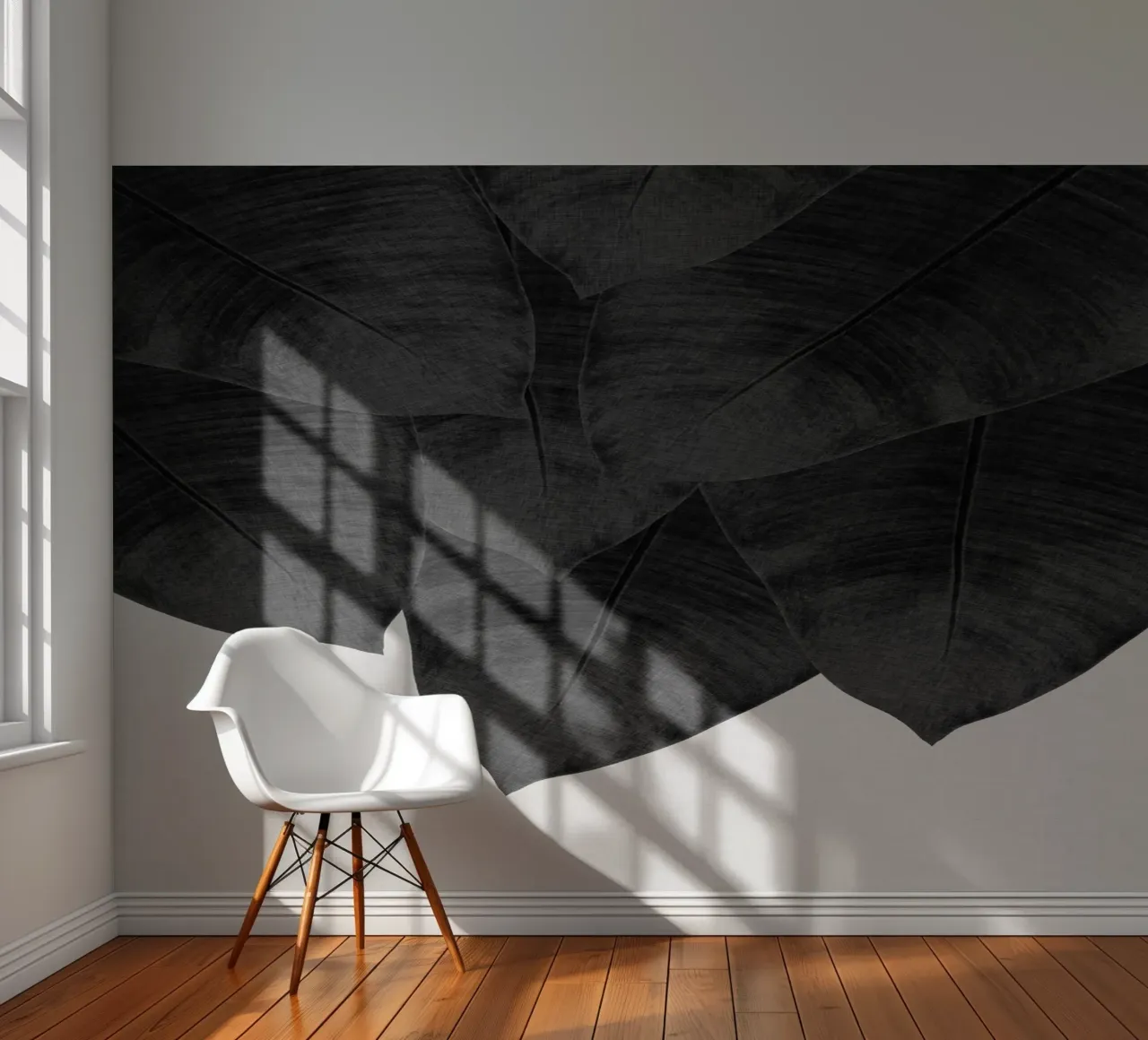 Banana Leaf Black & White III photo wallpaper by Orara Studio