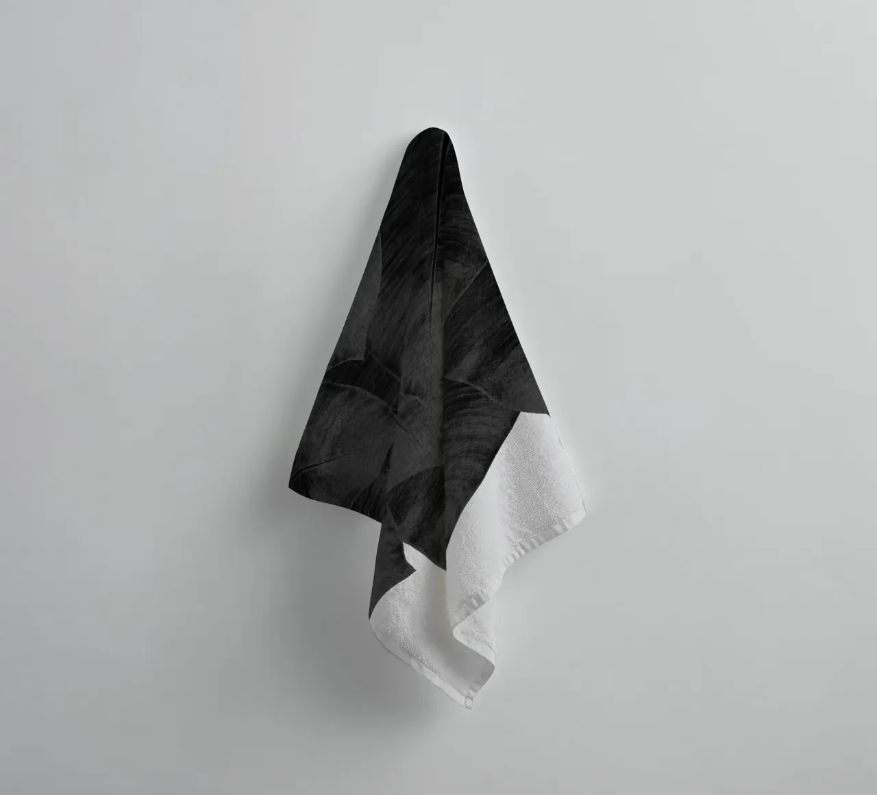 Banana Leaf Black & White III towel by Orara Studio