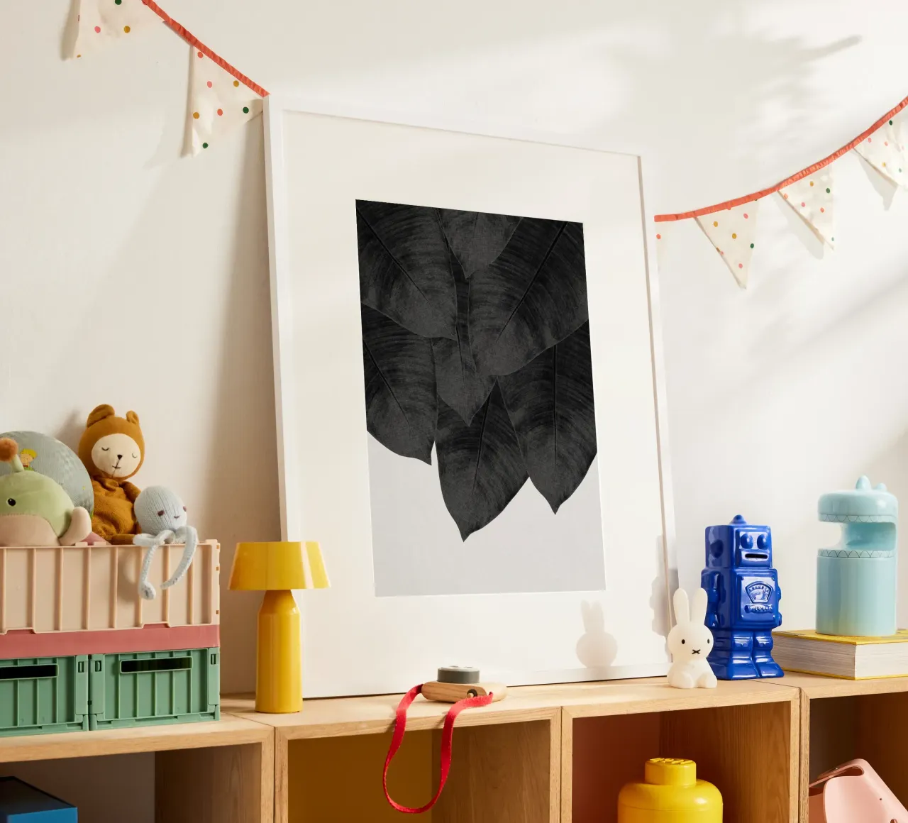 Bananenblatt Schwarz-Weiß III Hahnemühle von Orara Studio