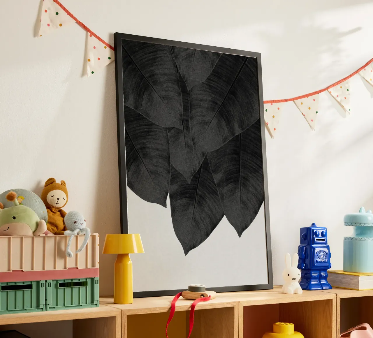 Bananenblatt Schwarz-Weiß III Hahnemühle von Orara Studio