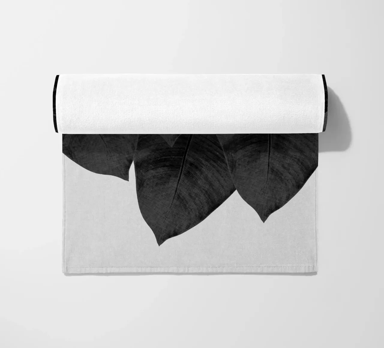 Foglia di banana in bianco e nero III telo mare da Orara Studio