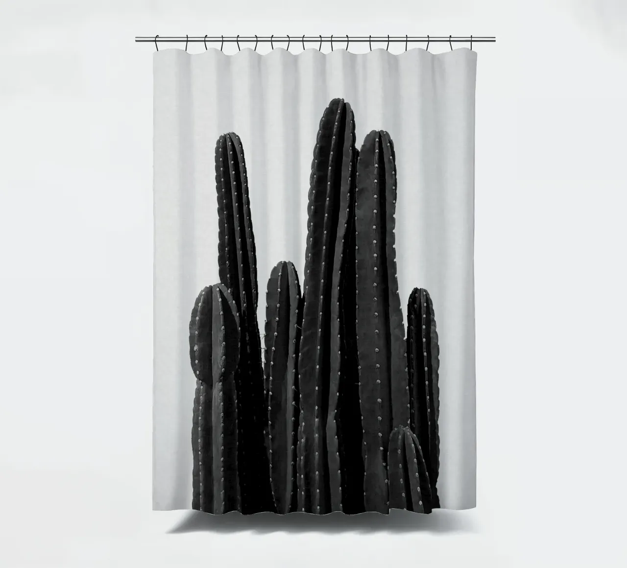 Cactus in bianco e nero tenda da doccia da Orara Studio