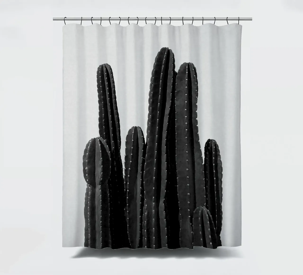 Cactus in bianco e nero tenda da doccia da Orara Studio