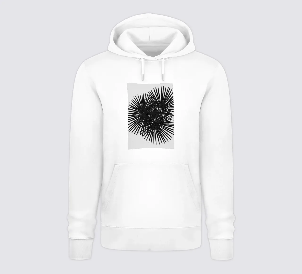 Ventaglio Palm in bianco e nero felpa con cappuccio da Orara Studio