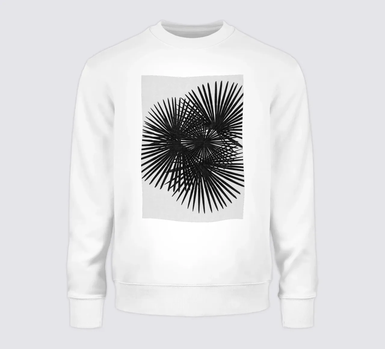 Ventaglio Palm in bianco e nero felpa da Orara Studio