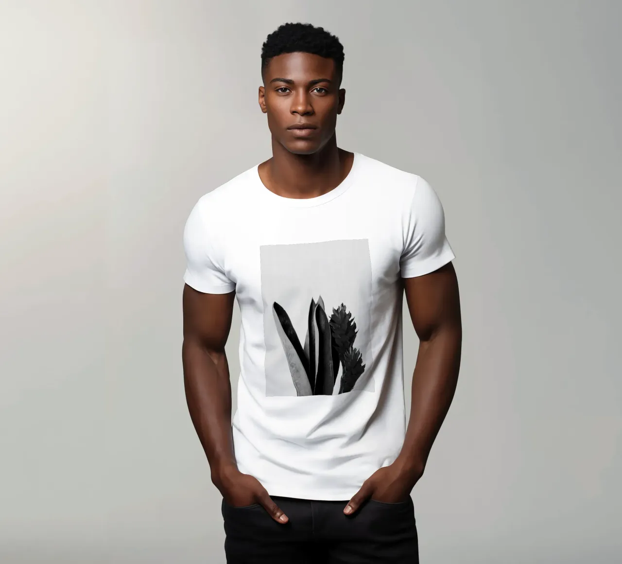 Fiore in bianco e nero t-shirt da Orara Studio