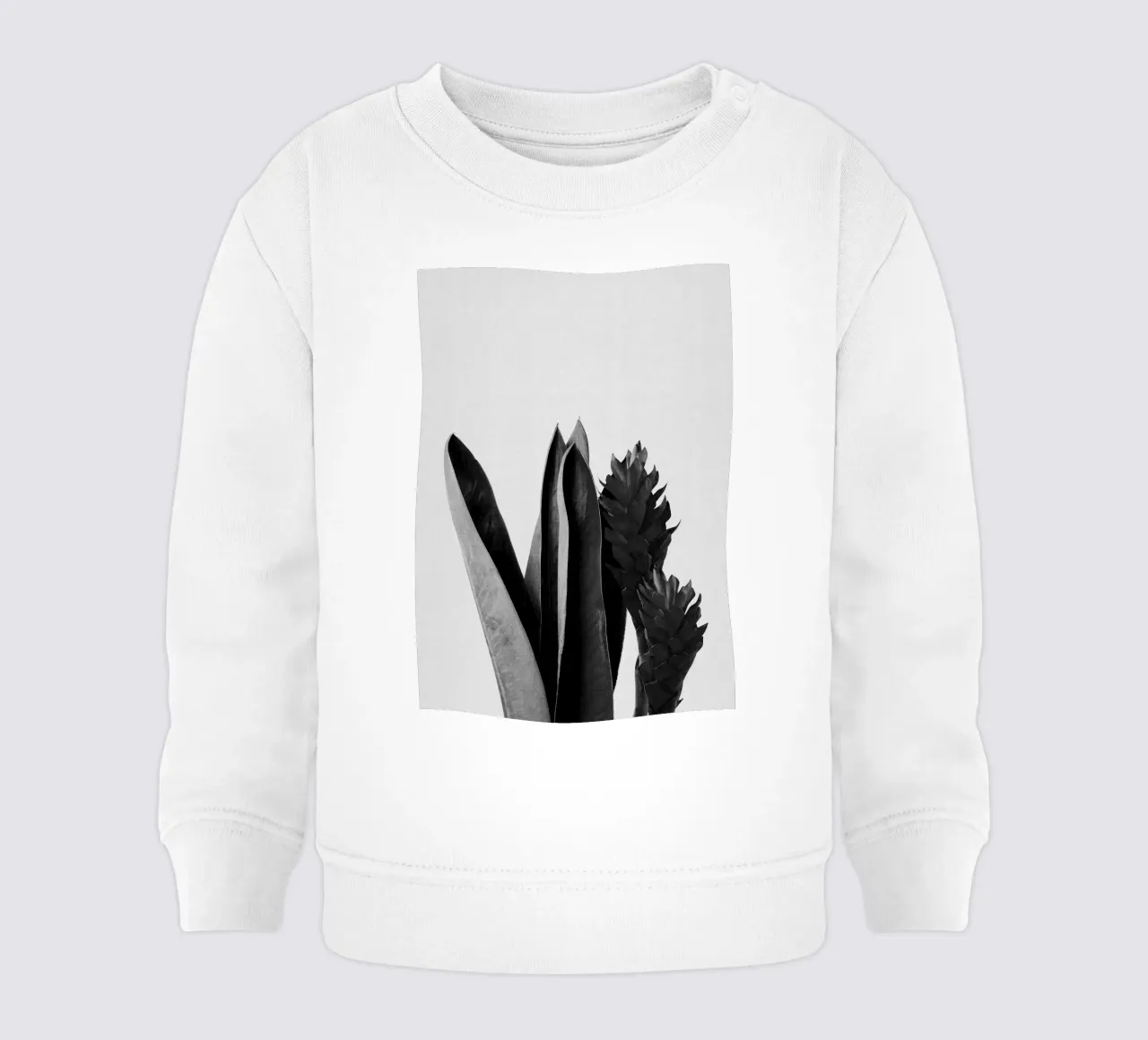 Fiore in bianco e nero felpa neonato da Orara Studio