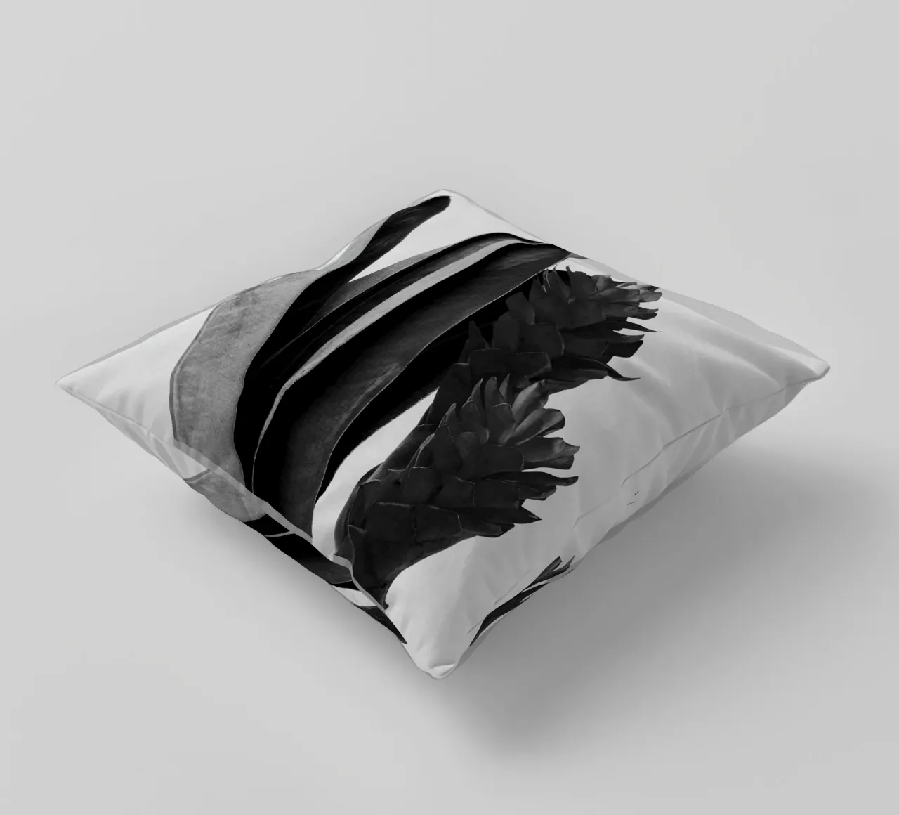 Fiore in bianco e nero cuscino da Orara Studio
