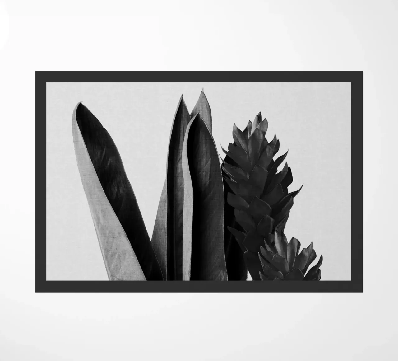 Fiore in bianco e nero zerbino da Orara Studio