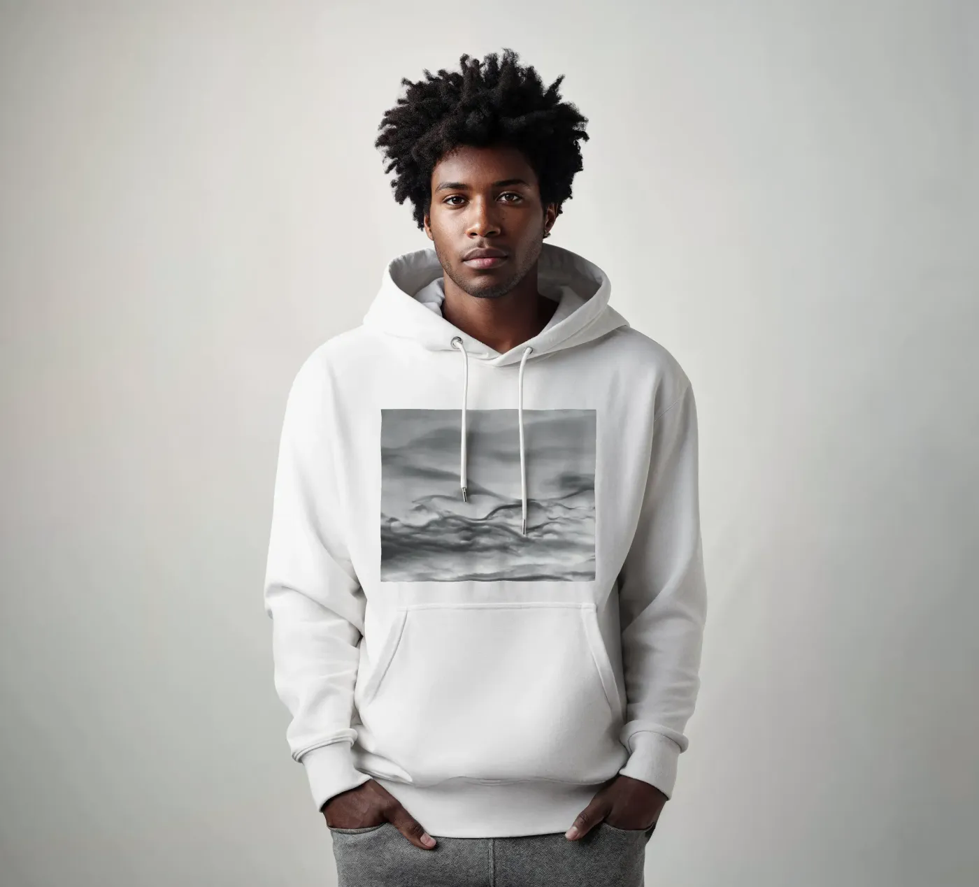 Wolkenpatroon hoodie van Fjöllart