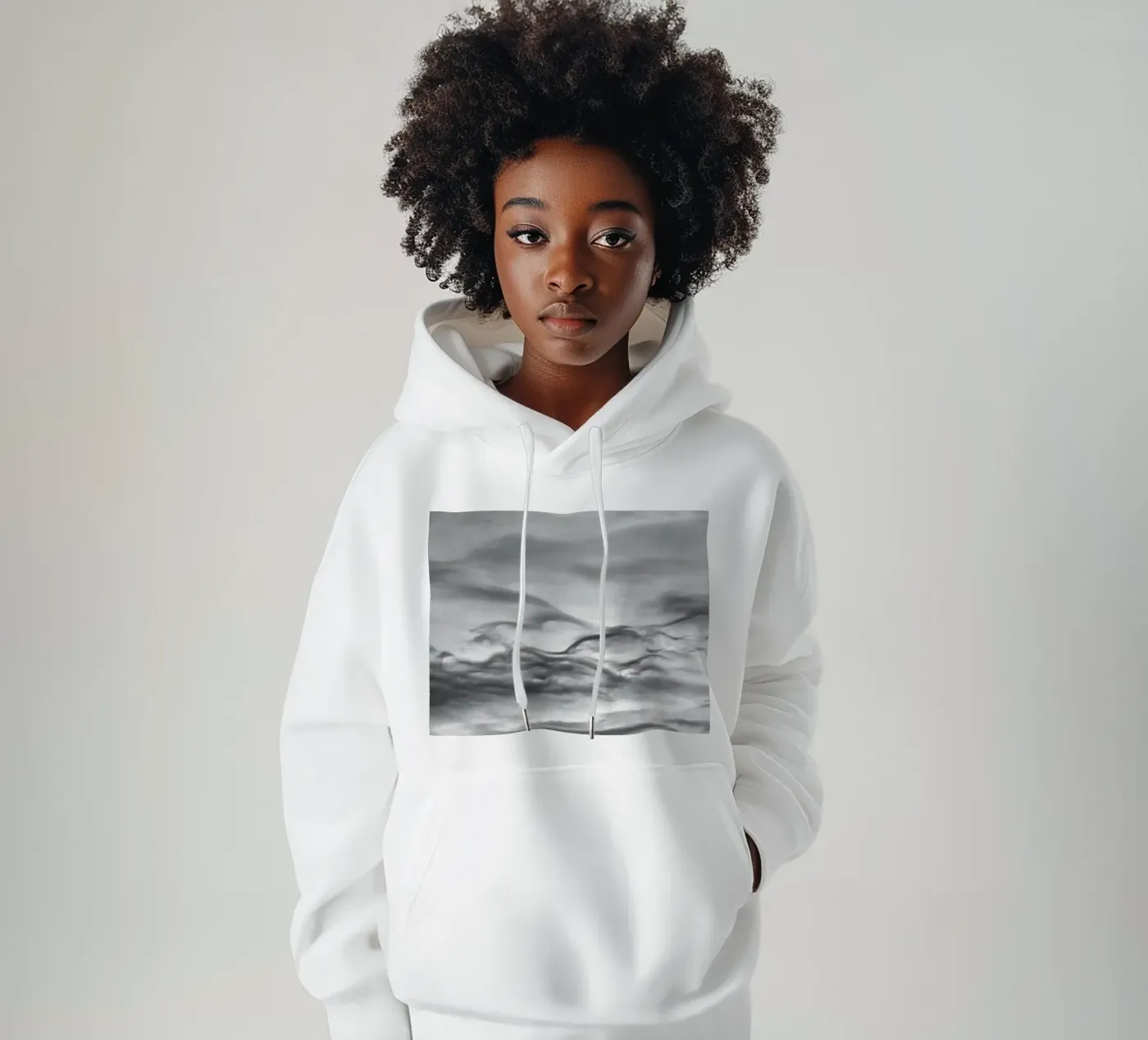 Wolkenpatroon hoodie van Fjöllart