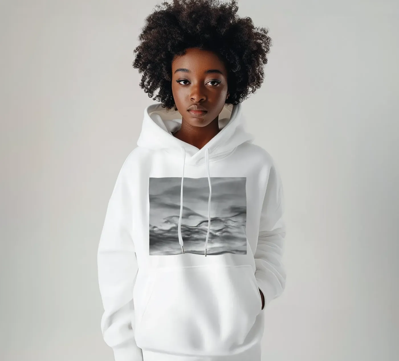 Cloud pattern felpa con cappuccio da Fjöllart