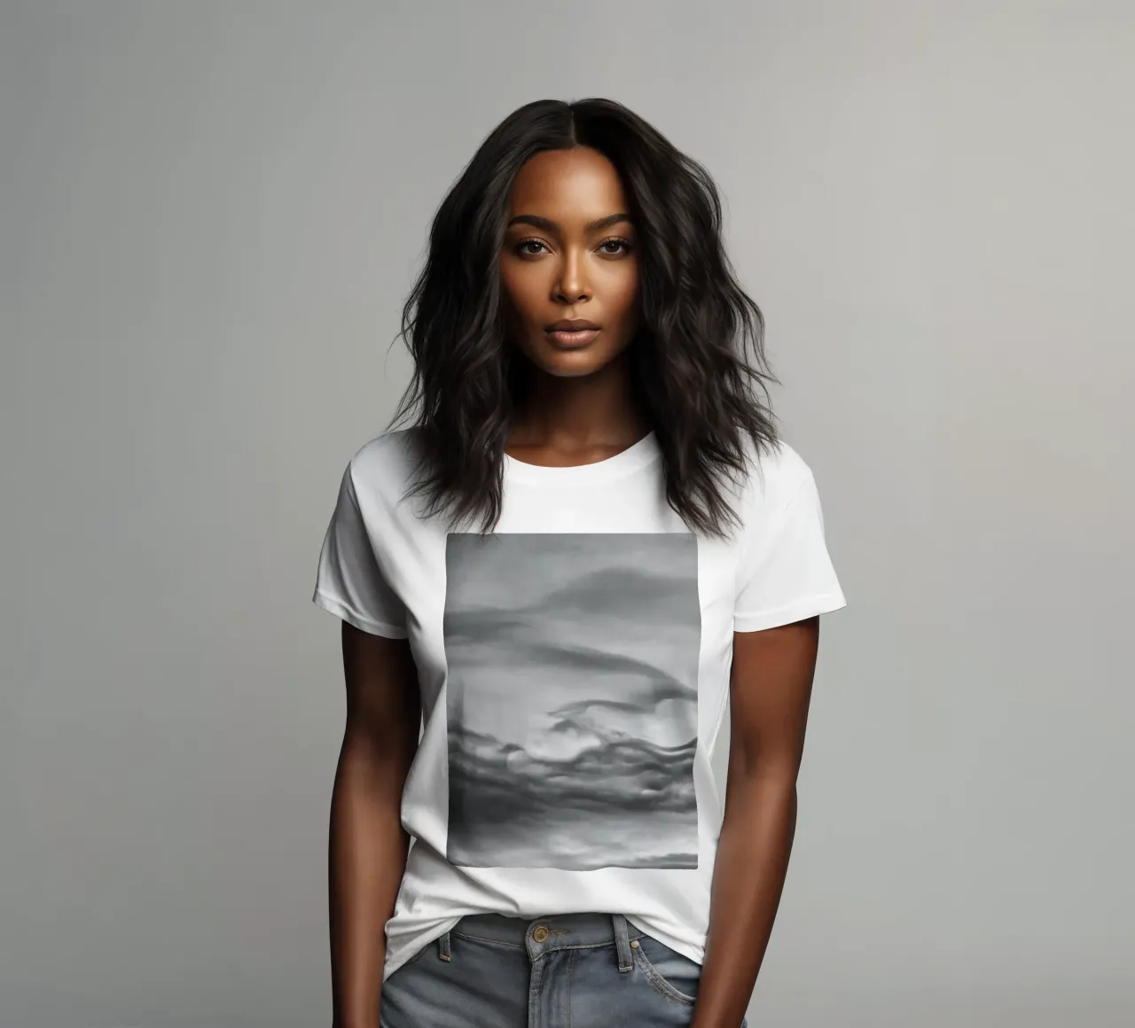 Cloud pattern t-shirt da donna da Fjöllart