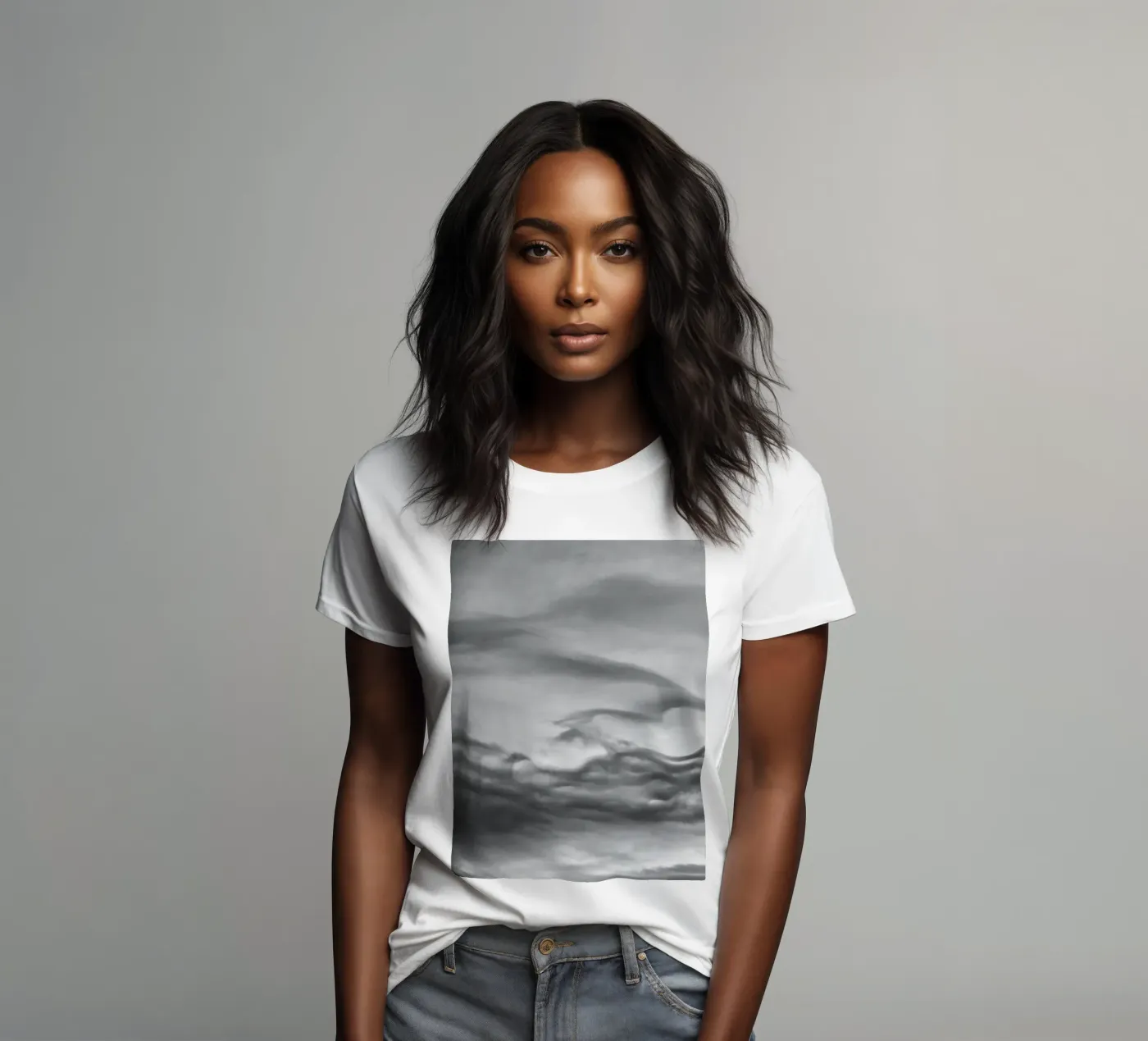 Modello a nuvola t-shirt da donna da Fjöllart