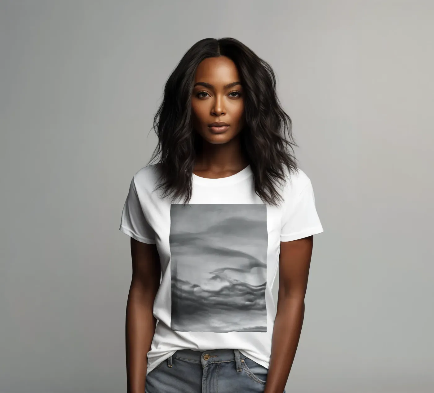 Modello a nuvola t-shirt da donna da Fjöllart