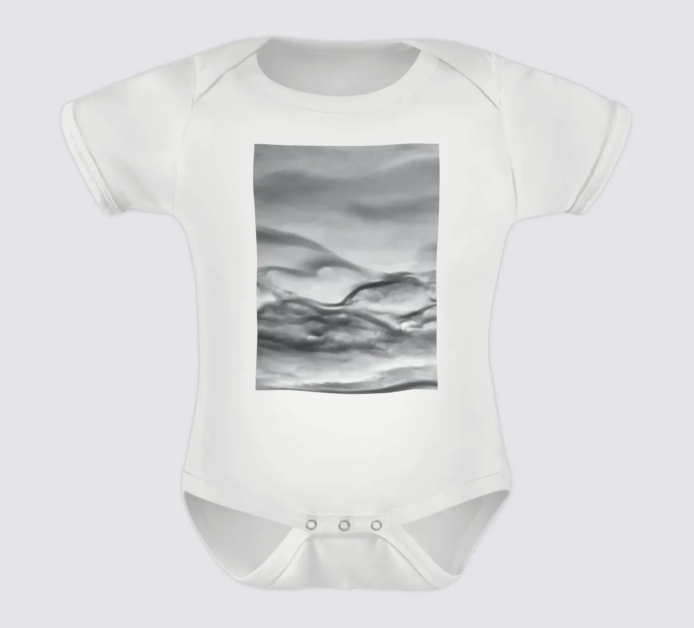 Wolkenmuster Kurzarm Babybody von Fjöllart