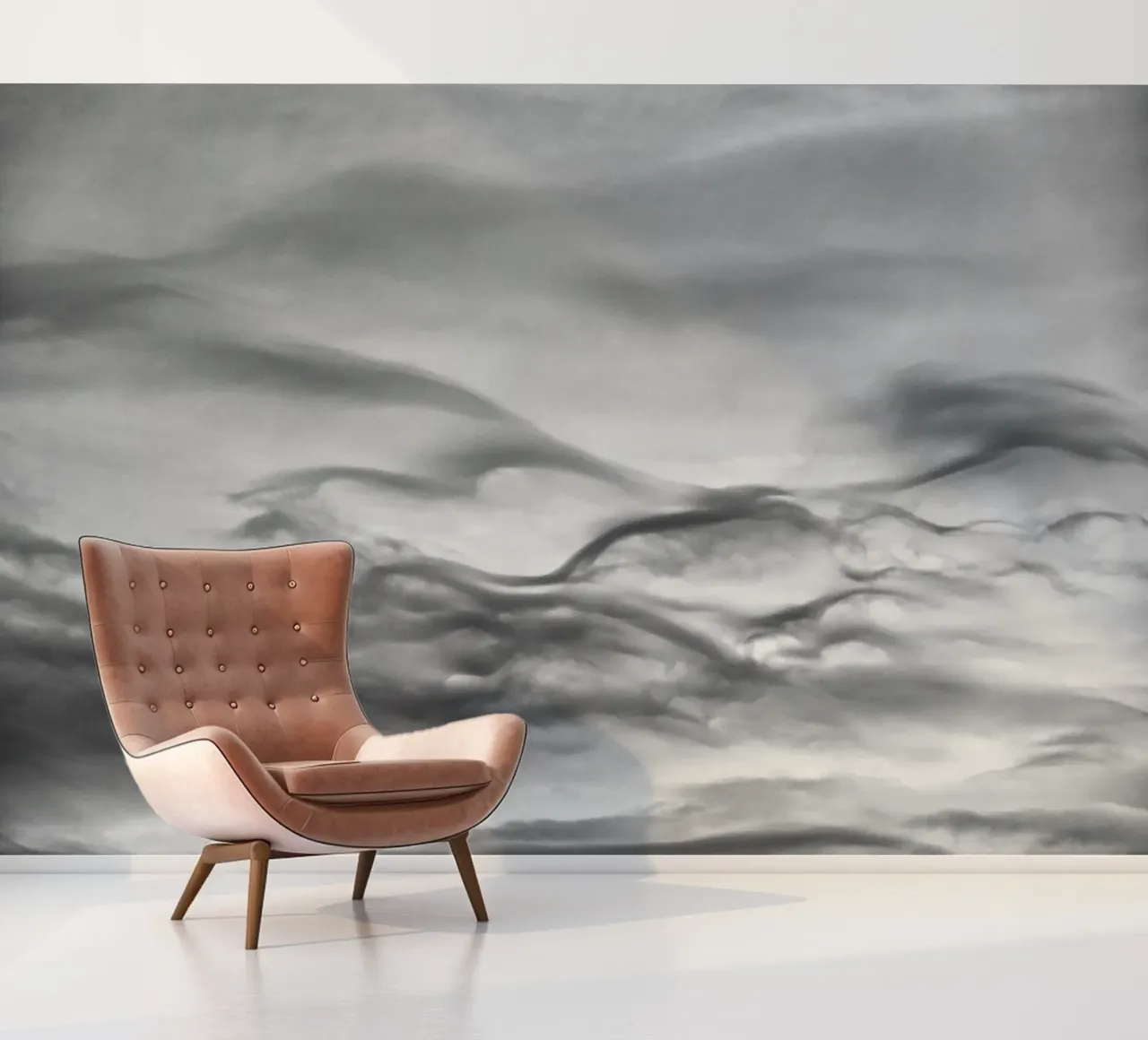 Wolkenpatroon fotobehang van Fjöllart