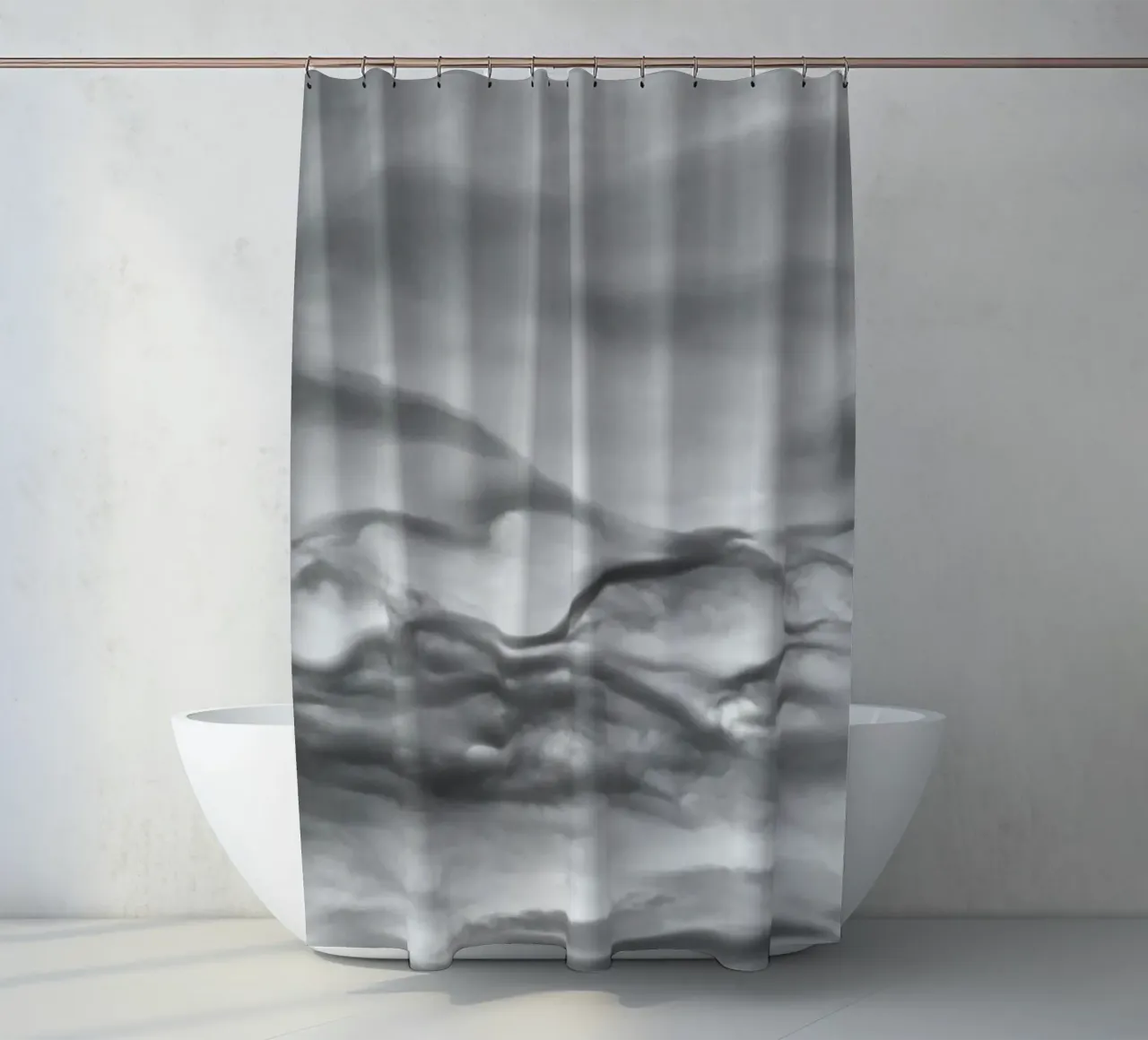 Cloud pattern shower curtain by Fjöllart