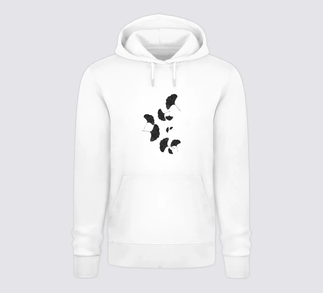 Foglie di ginkgo in bianco e nero I felpa con cappuccio da Orara Studio