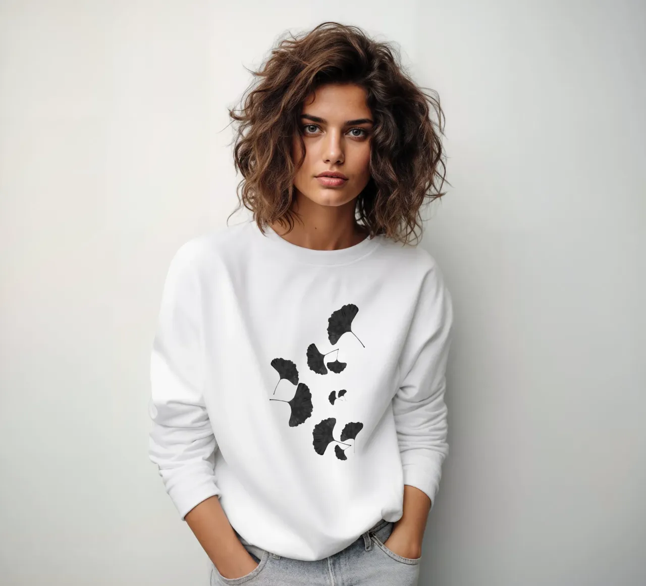 Foglie di ginkgo in bianco e nero I felpa da Orara Studio