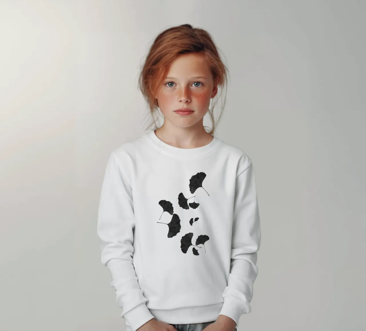 Foglie di ginkgo in bianco e nero I felpa bambino da Orara Studio