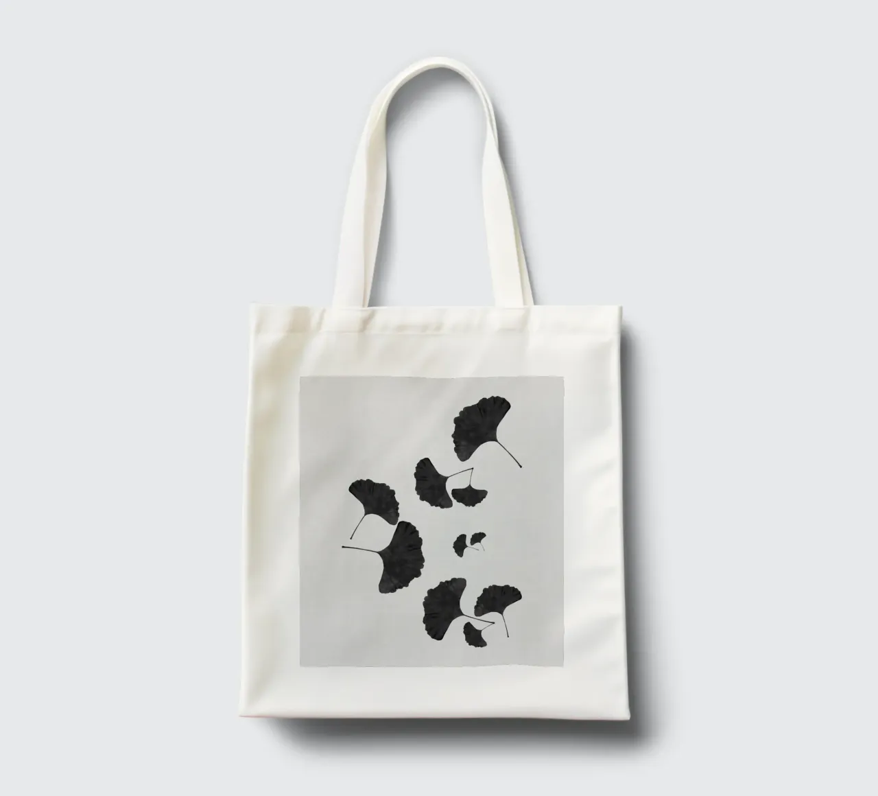 Foglie di ginkgo in bianco e nero I borsa in juta da Orara Studio