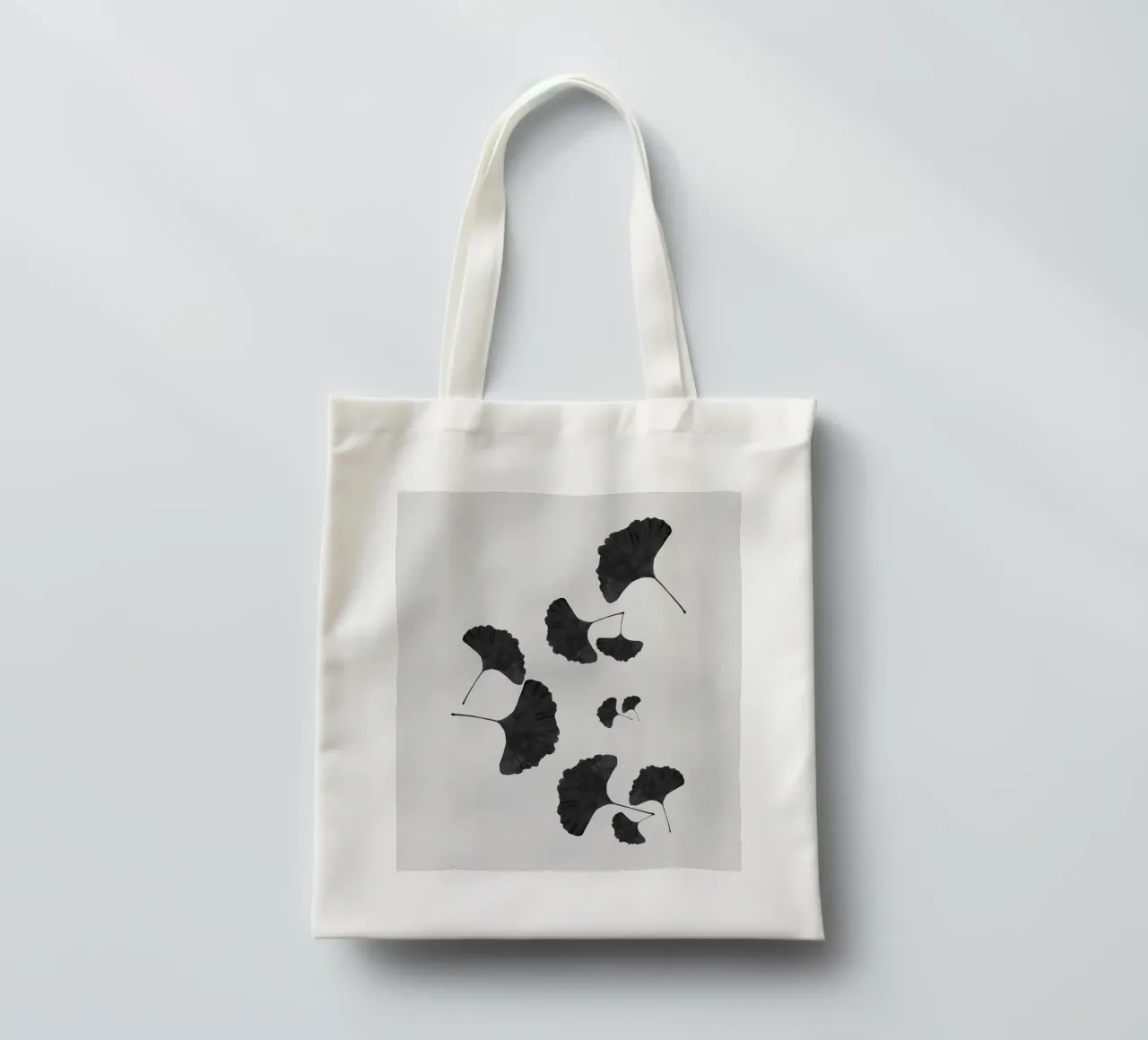 Foglie di ginkgo in bianco e nero I borsa in juta da Orara Studio