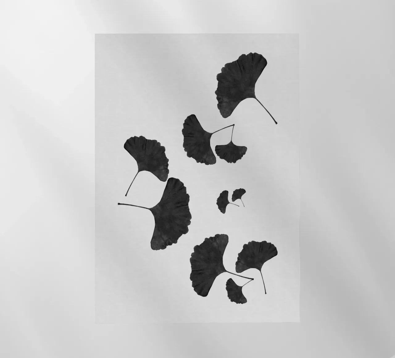 Foglie di ginkgo in bianco e nero I pellicola backlit da Orara Studio