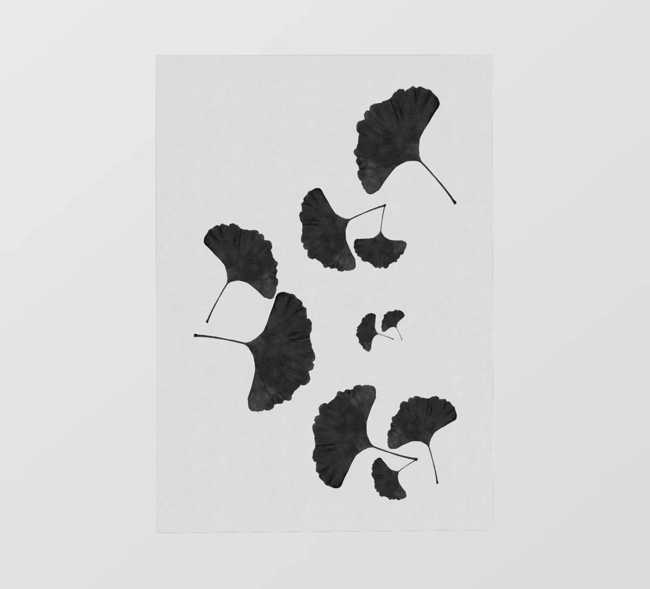 Foglie di ginkgo in bianco e nero I pellicola backlit da Orara Studio