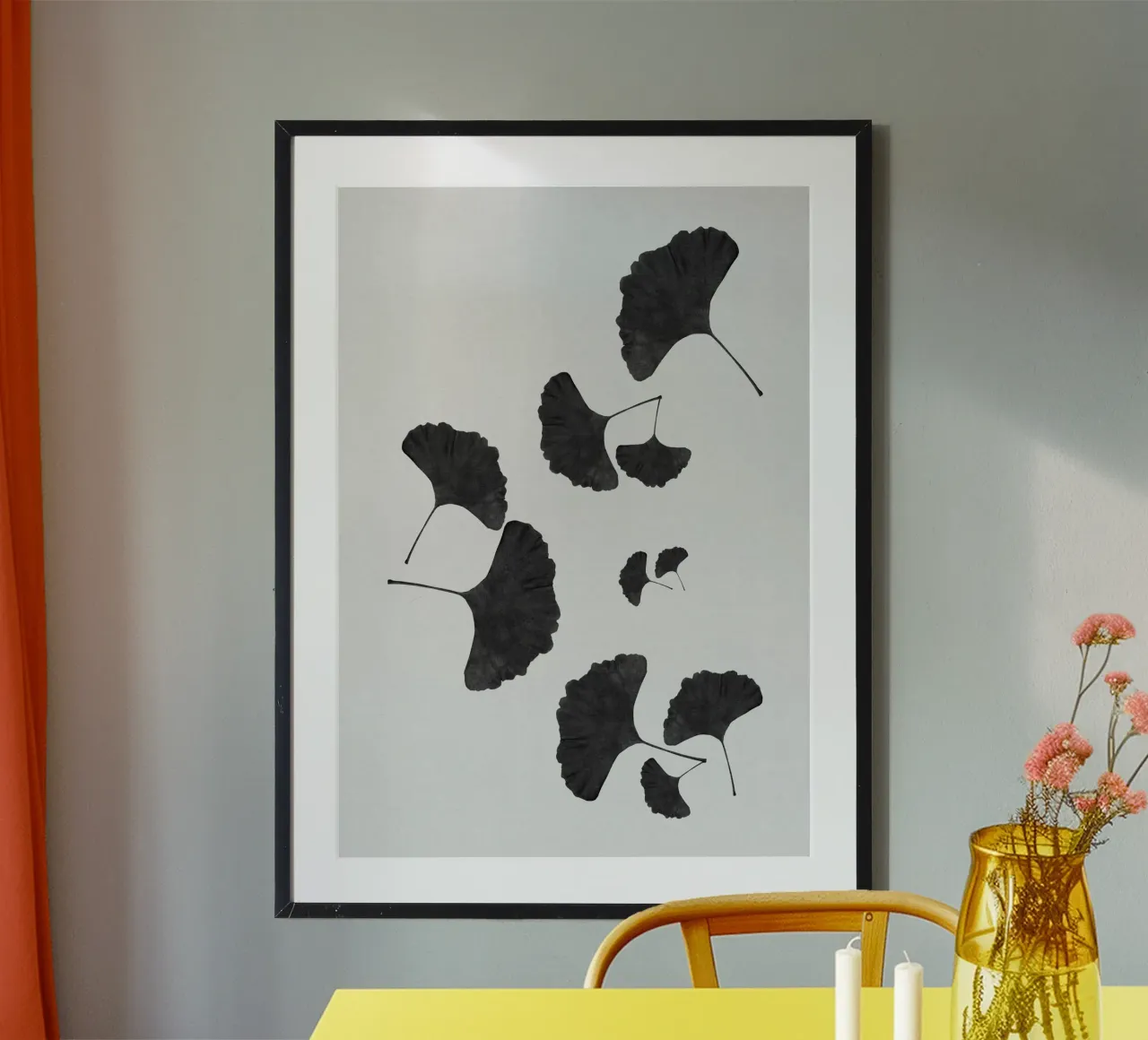Foglie di ginkgo in bianco e nero I carta hahnemühle da Orara Studio