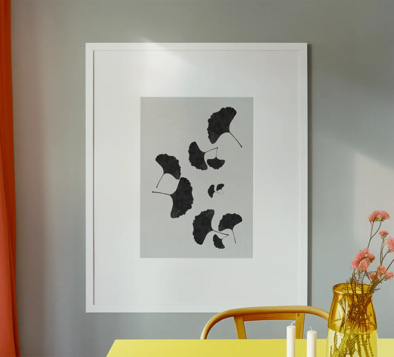 Foglie di ginkgo in bianco e nero I carta hahnemühle da Orara Studio