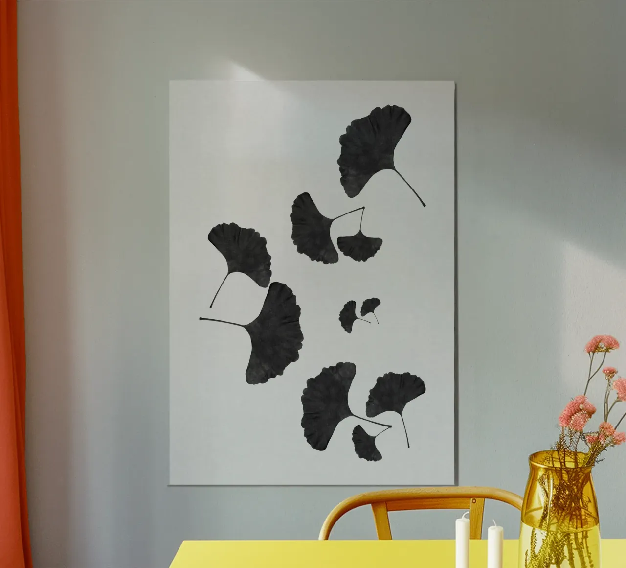Foglie di ginkgo in bianco e nero I carta hahnemühle da Orara Studio