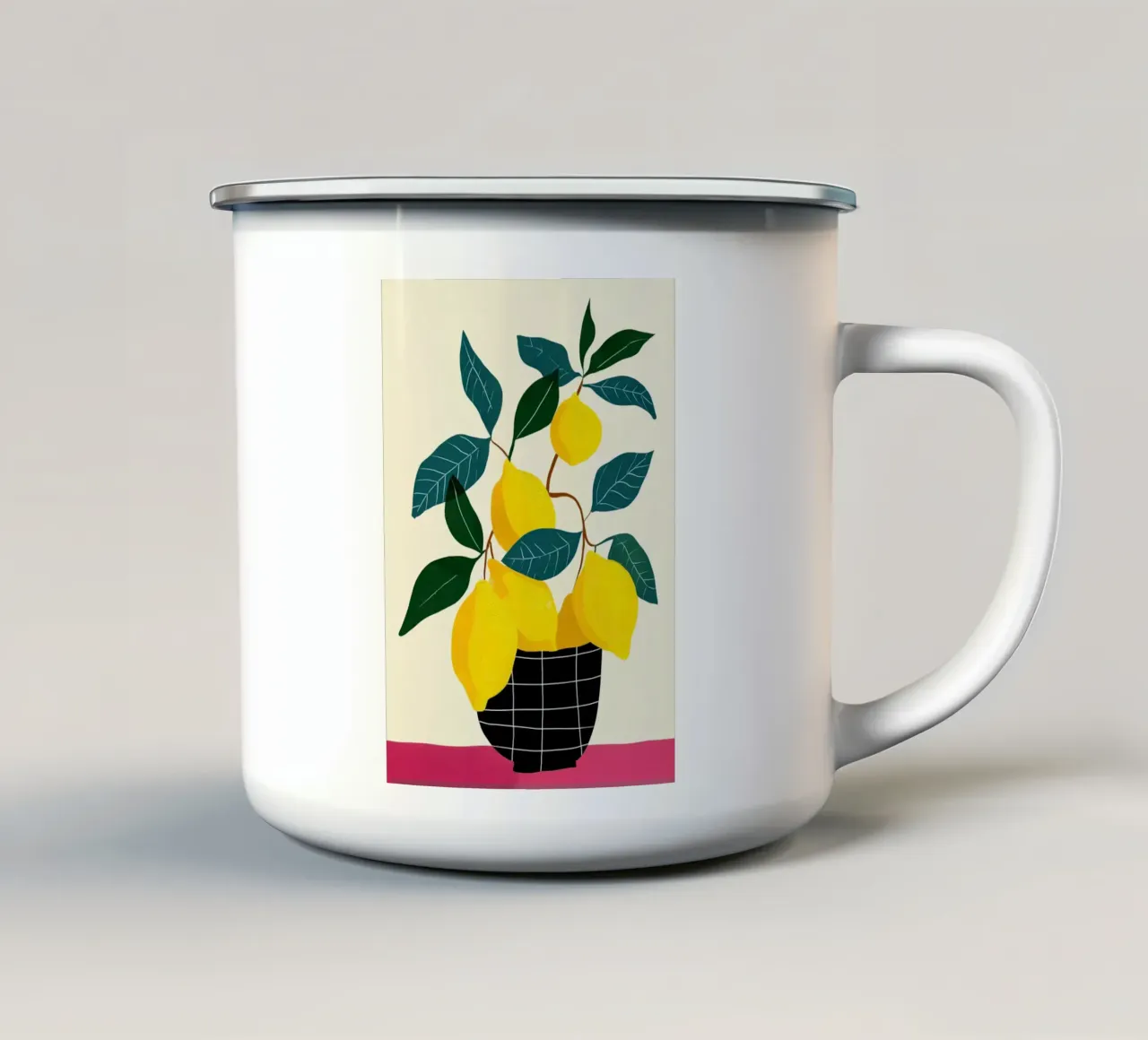 Lemon Light tazza in smalto da Amelie Rose