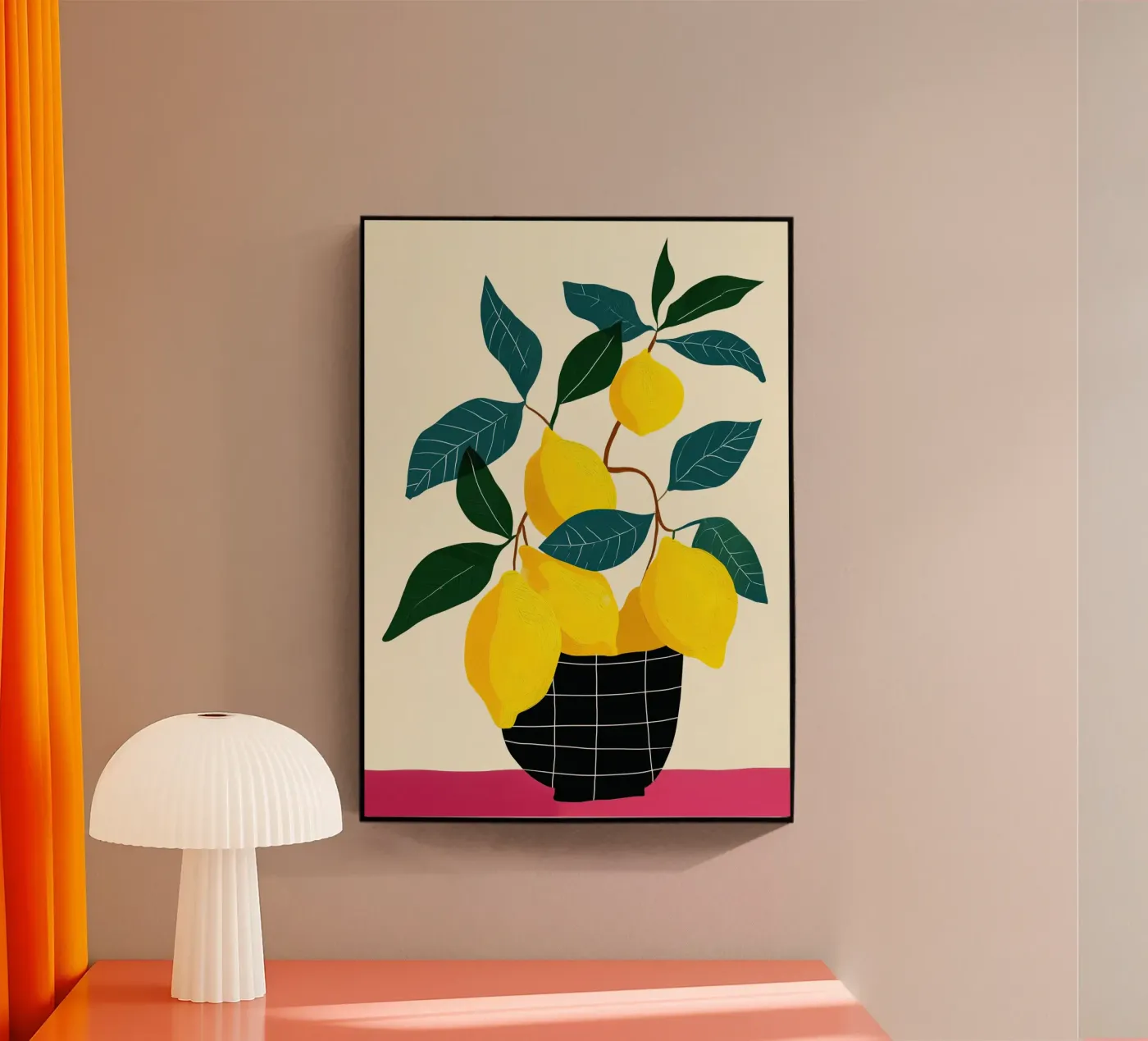 Lemon Light acryl van Amelie Rose