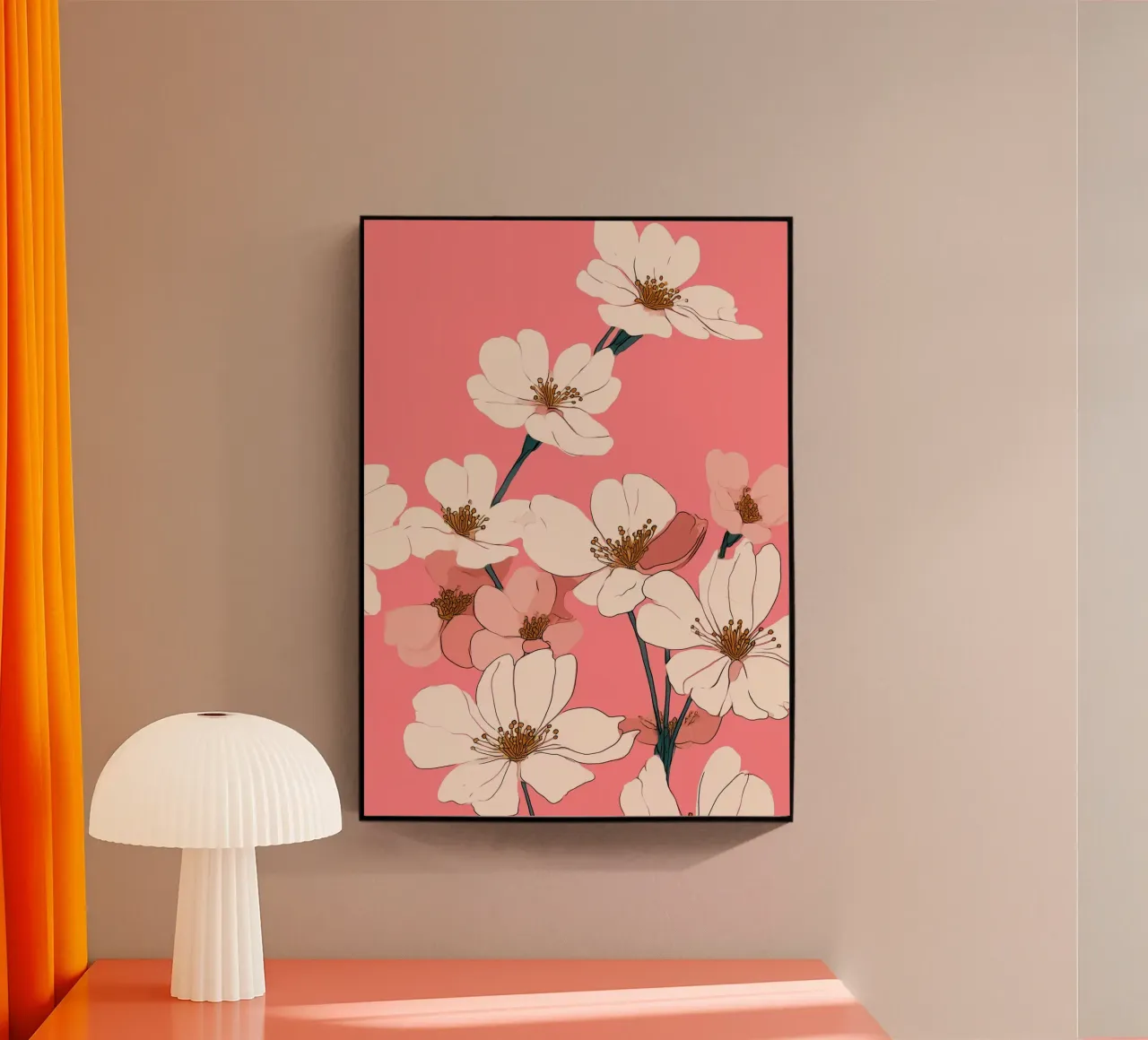 Blush Bloom acrylic glass by Amelie Rose