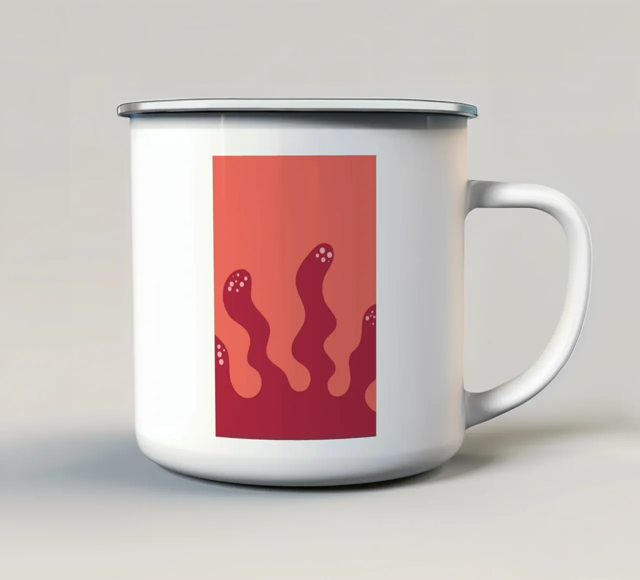 Anemone Rosa Oceano tazza in smalto da Studio Fun Boy