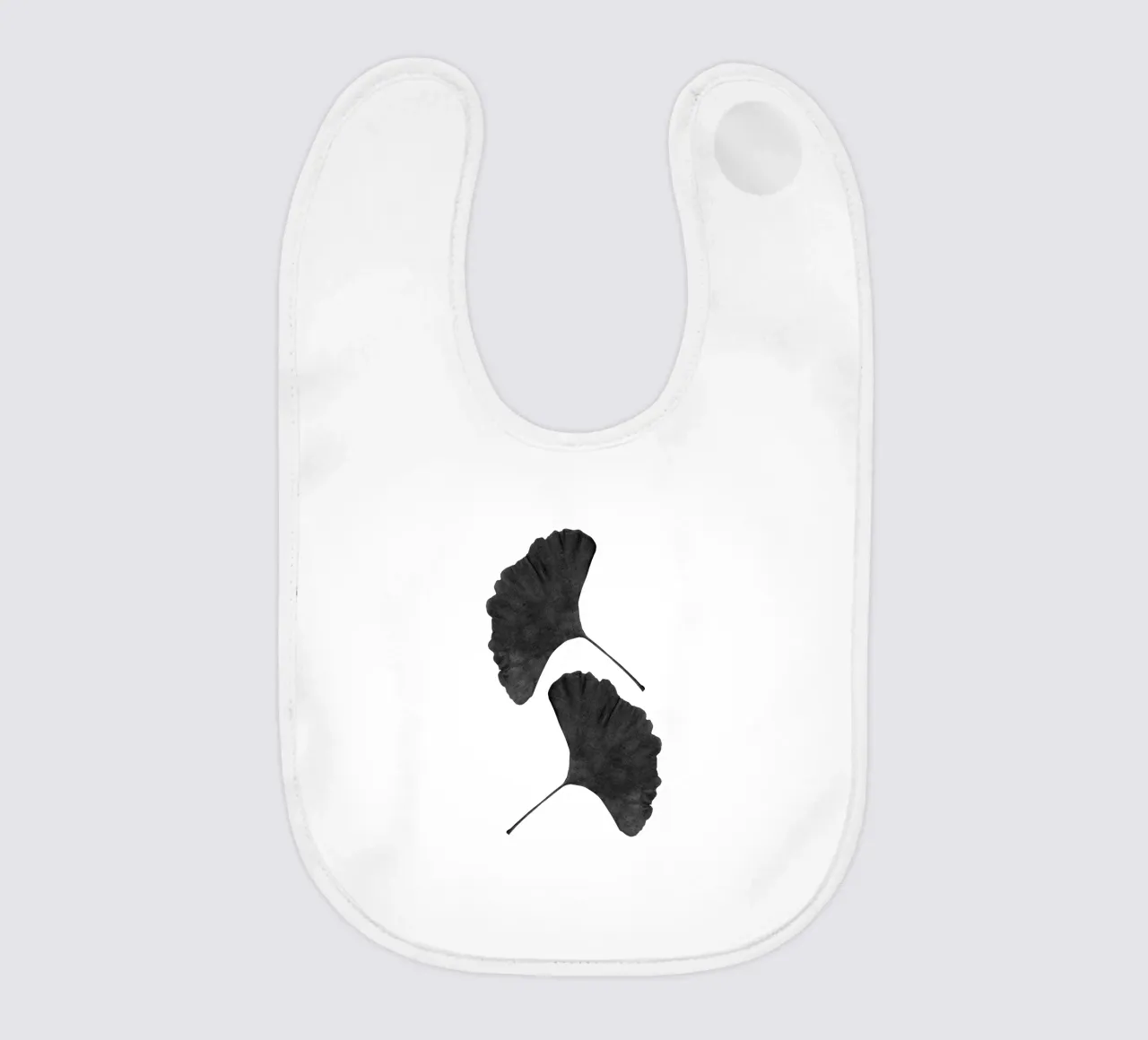 Foglia di ginkgo in bianco e nero II bavaglino da Orara Studio