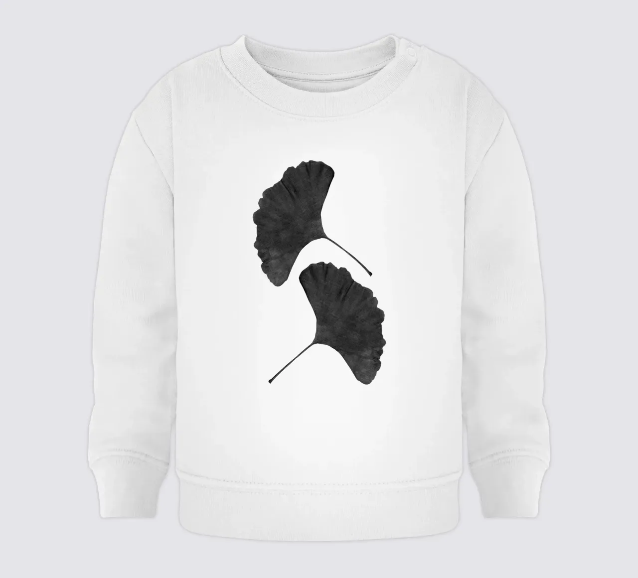 Foglia di ginkgo in bianco e nero II felpa neonato da Orara Studio