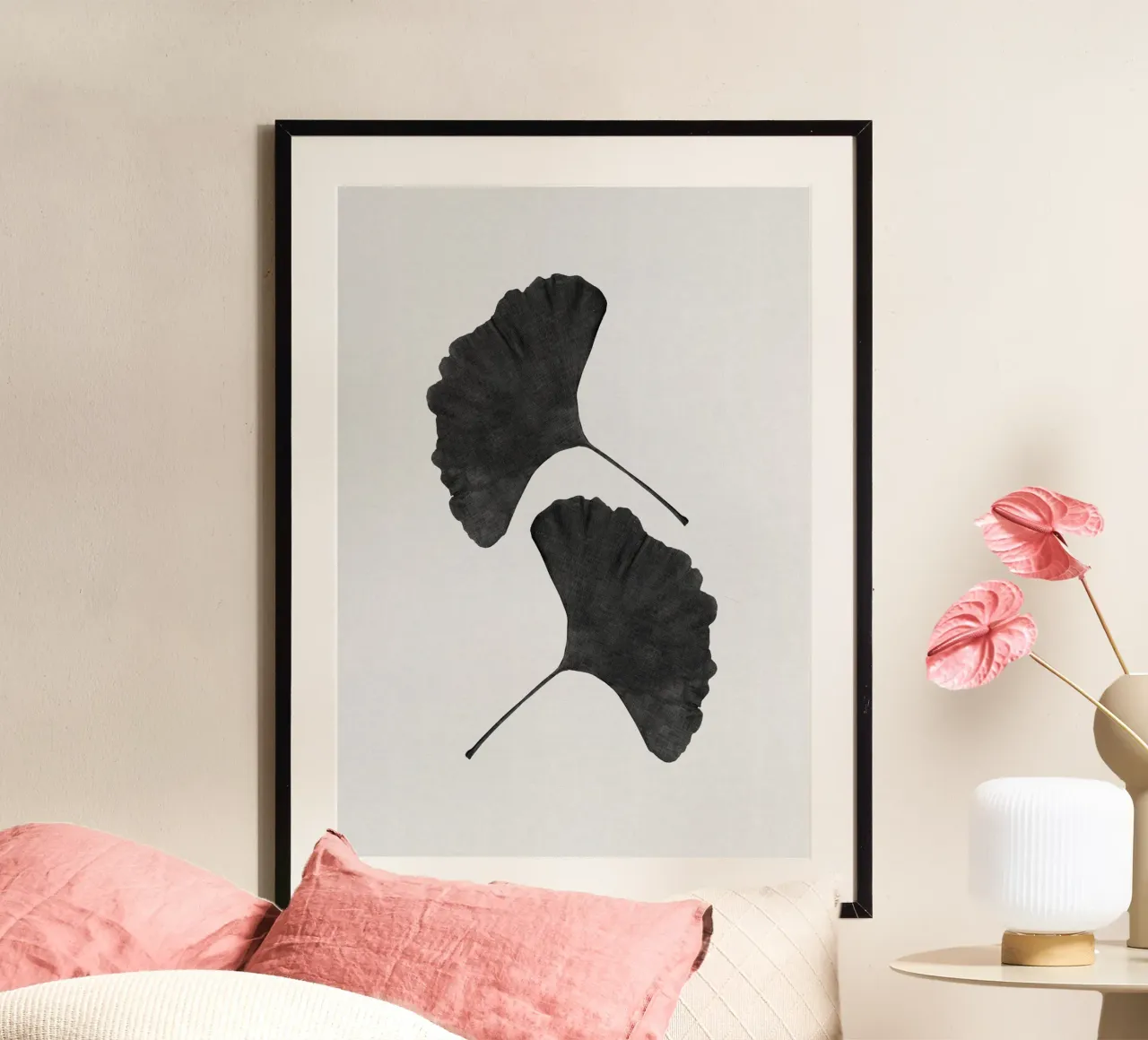 Foglia di ginkgo in bianco e nero II carta hahnemühle da Orara Studio