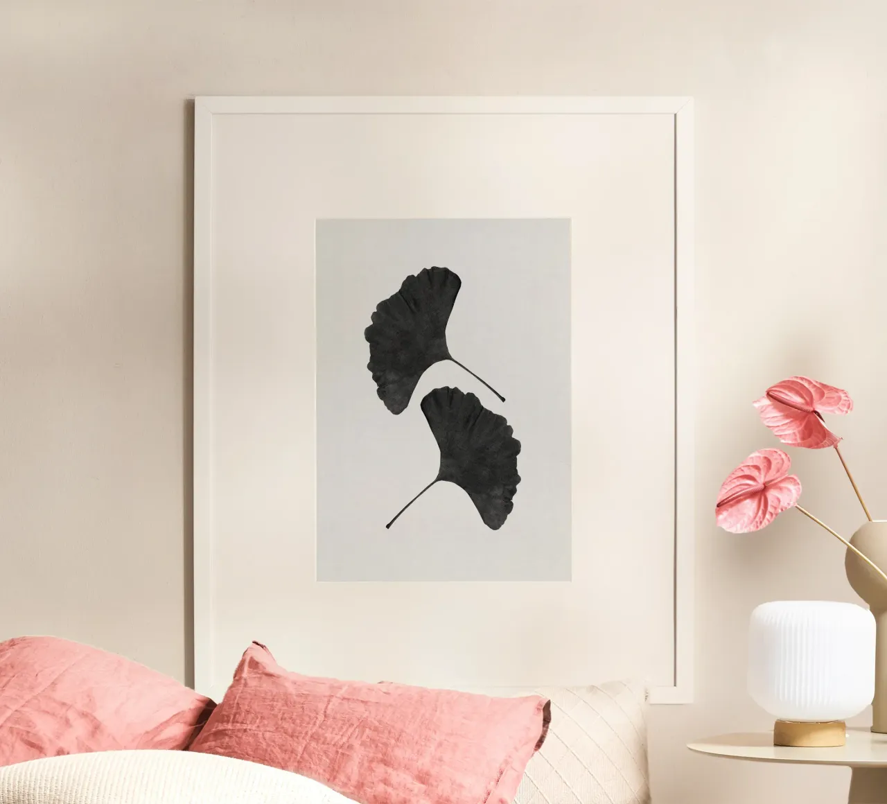 Foglia di ginkgo in bianco e nero II carta hahnemühle da Orara Studio